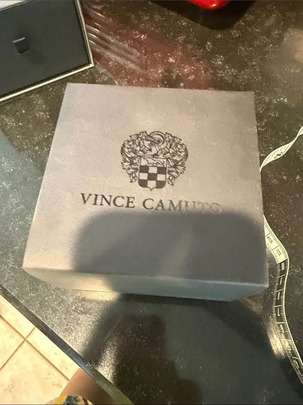 Vince Camuto Men's ALDO watch Navy Blue Dial Watch with Black Leather Strap BNWT